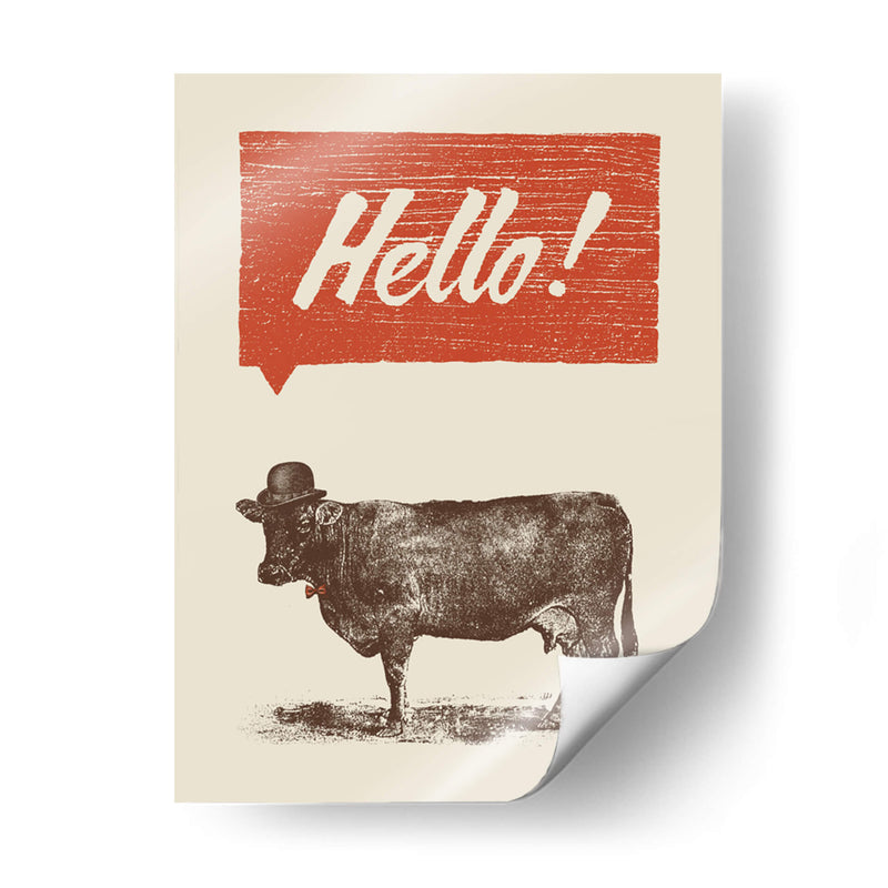 Hello! Says the Cow - Florent Bodart | Cuadro decorativo de Canvas Lab