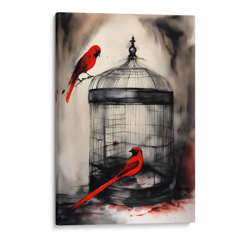 Tinta Roja y Negra 004 - DEA Digital Esoteric Art | Cuadro decorativo de Canvas Lab