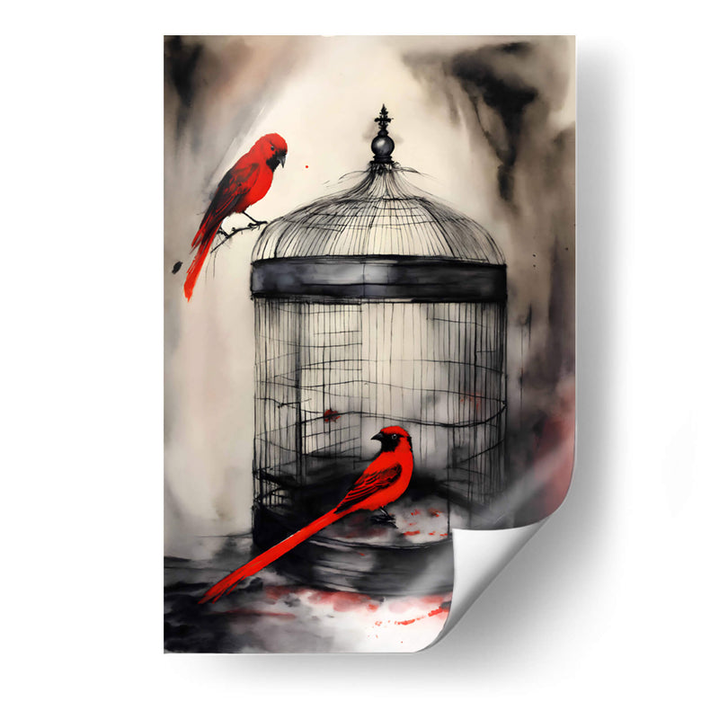 Tinta Roja y Negra 004 - DEA Digital Esoteric Art | Cuadro decorativo de Canvas Lab