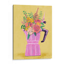 Cafetera espresso con flores - Raissa Oltmanns | Cuadro decorativo de Canvas Lab