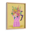 Cafetera espresso con flores - Raissa Oltmanns | Cuadro decorativo de Canvas Lab