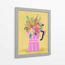 Cafetera espresso con flores - Raissa Oltmanns | Cuadro decorativo de Canvas Lab