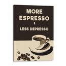 More Espresso - Less Depresso - Andreas Magnusson | Cuadro decorativo de Canvas Lab