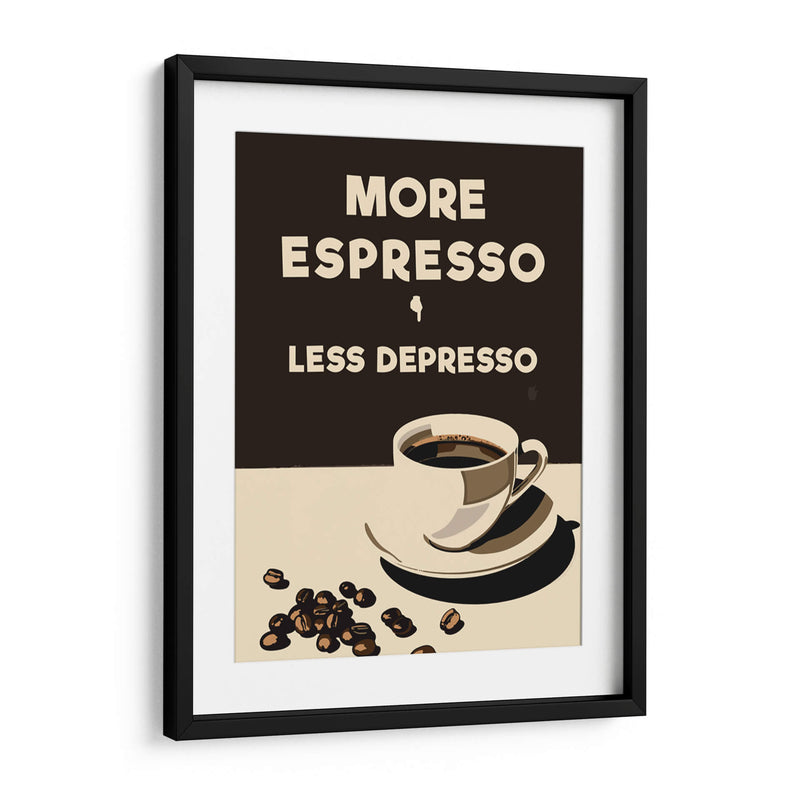 More Espresso - Less Depresso - Andreas Magnusson | Cuadro decorativo de Canvas Lab