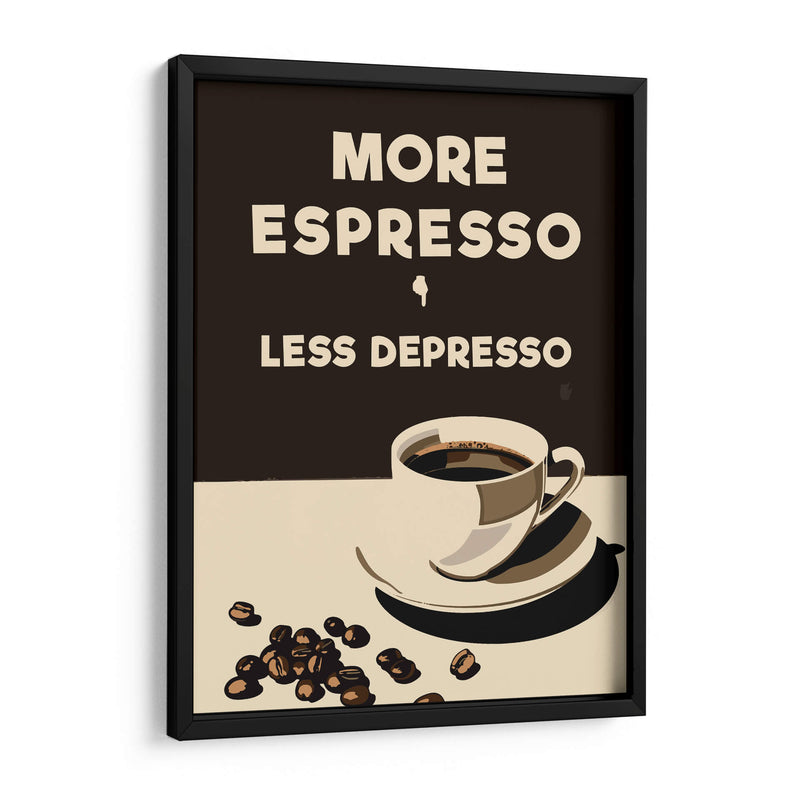 More Espresso - Less Depresso - Andreas Magnusson | Cuadro decorativo de Canvas Lab