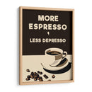 More Espresso - Less Depresso - Andreas Magnusson | Cuadro decorativo de Canvas Lab
