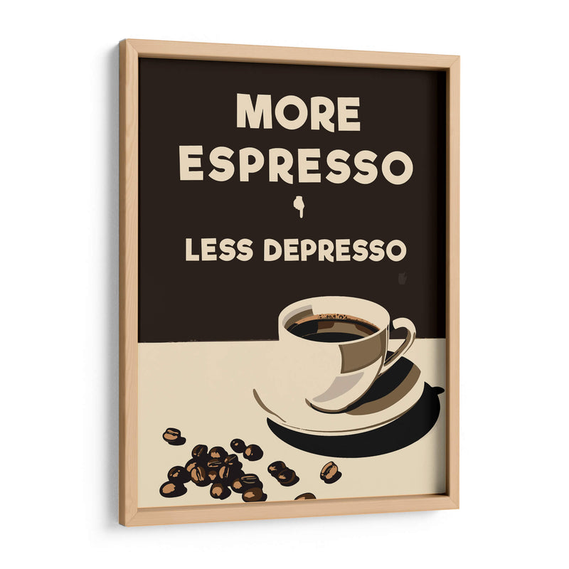 More Espresso - Less Depresso - Andreas Magnusson | Cuadro decorativo de Canvas Lab