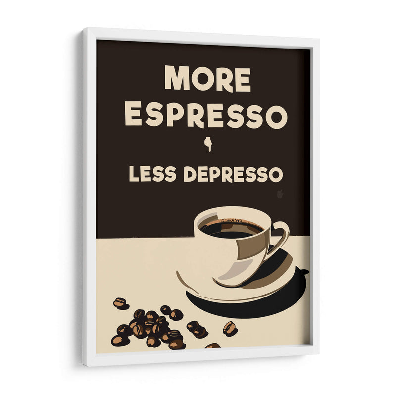 More Espresso - Less Depresso - Andreas Magnusson | Cuadro decorativo de Canvas Lab