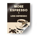 More Espresso - Less Depresso - Andreas Magnusson | Cuadro decorativo de Canvas Lab