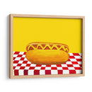Perro caliente con mostaza amarilla a cuadros rojos - Alice Straker | Cuadro decorativo de Canvas Lab