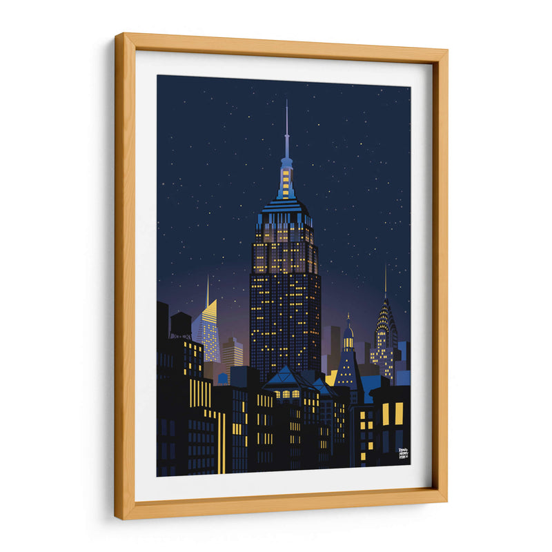 Manhattan, Nueva York de noche - Remko Heemskerk | Cuadro decorativo de Canvas Lab