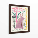 Conejito lila con estampado en bloque - Annick | Cuadro decorativo de Canvas Lab