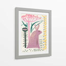 Conejito lila con estampado en bloque - Annick | Cuadro decorativo de Canvas Lab