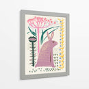 Conejito lila con estampado en bloque - Annick | Cuadro decorativo de Canvas Lab