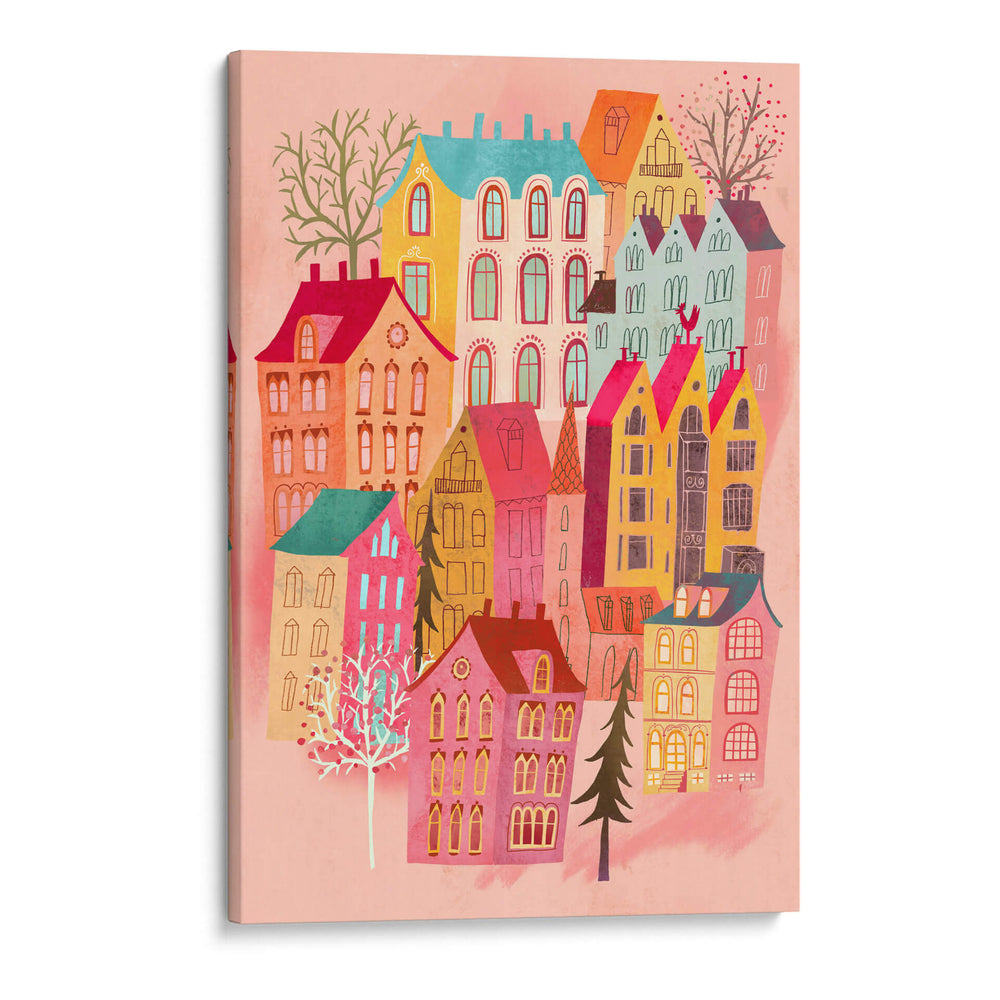 Hermoso pueblo rosa - uta krogmann | Cuadro decorativo de Canvas Lab