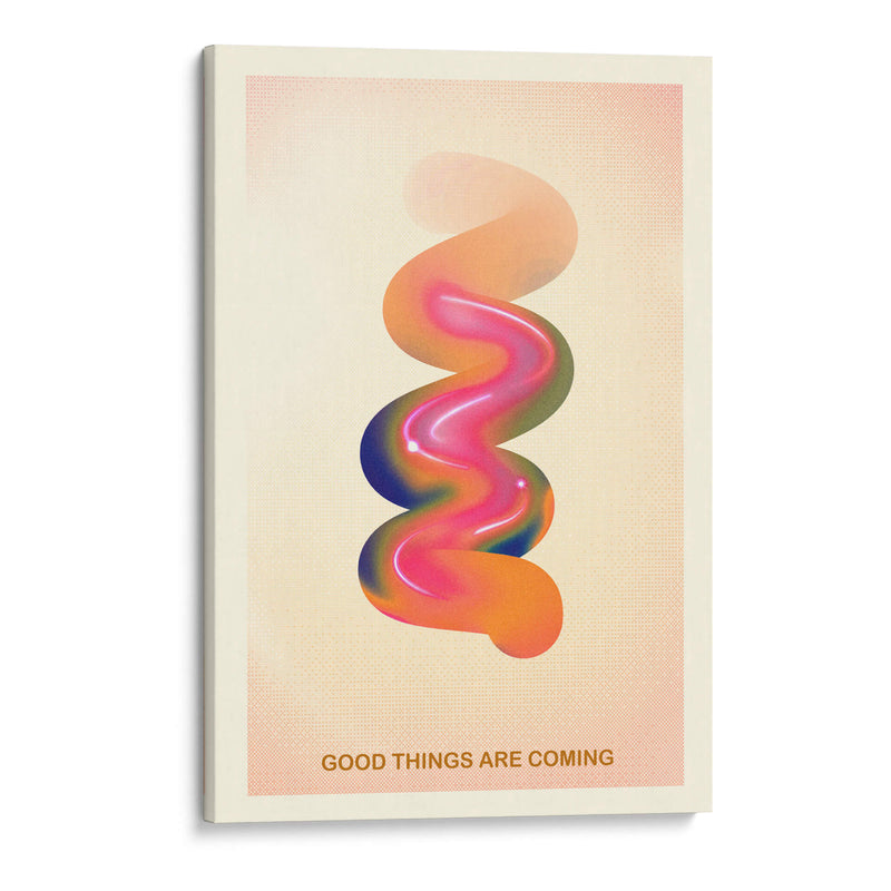 Gráfico Retro N.° 17 / GOOD THINGS ARE COMING - The Art Concept | Cuadro decorativo de Canvas Lab