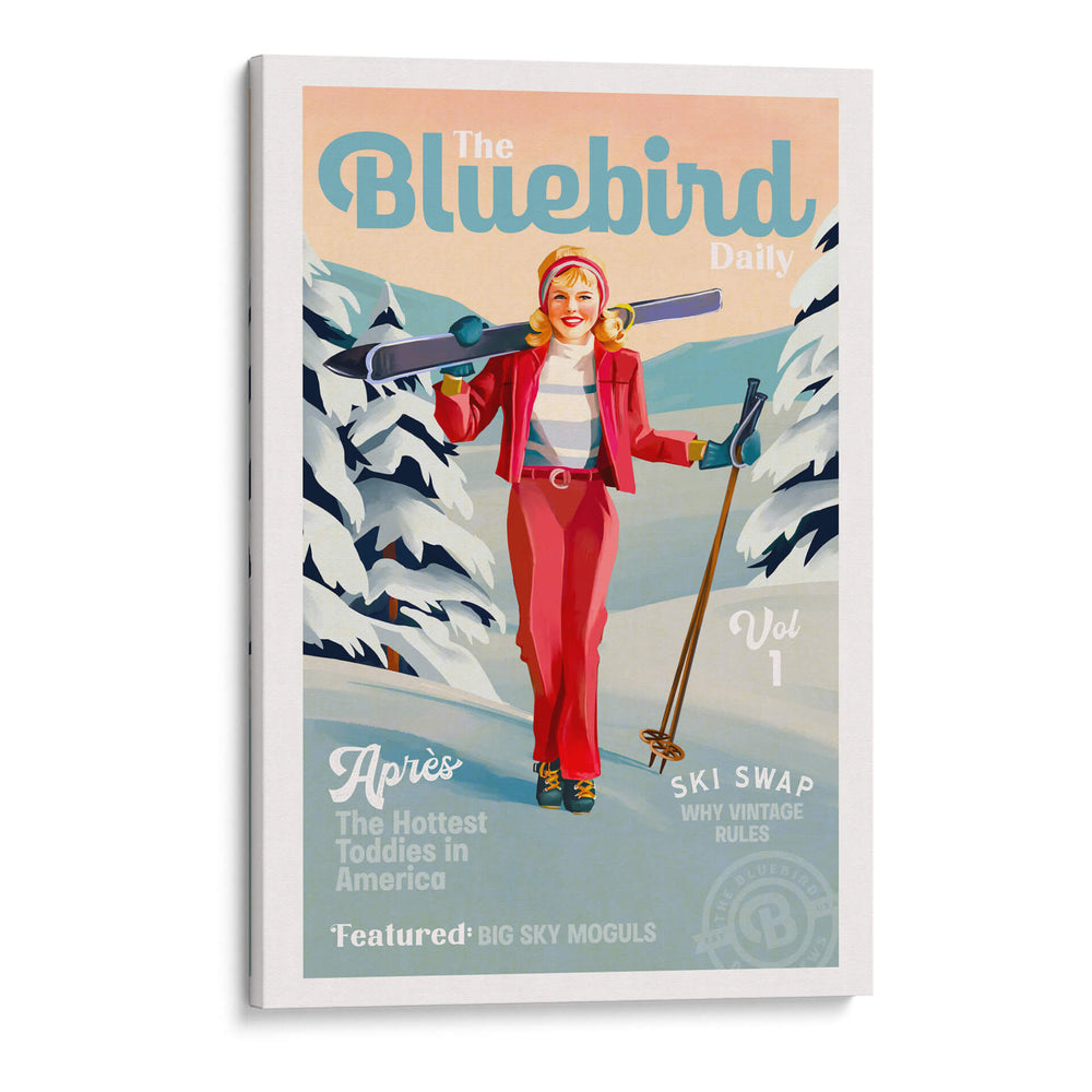 The Bluebird Daily Pinup Ski Art - The Whiskey Ginger | Cuadro decorativo de Canvas Lab