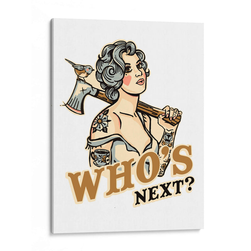 Who's Next Badass Tattoo Pin Up - The Whiskey Ginger | Cuadro decorativo de Canvas Lab
