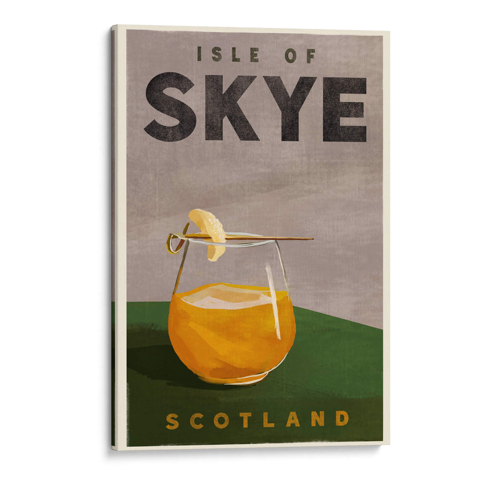 Isle of Skye Scotland Scotch Cocktail Travel Poster - The Whiskey Ginger | Cuadro decorativo de Canvas Lab
