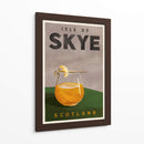 Isle of Skye Scotland Scotch Cocktail Travel Poster - The Whiskey Ginger | Cuadro decorativo de Canvas Lab