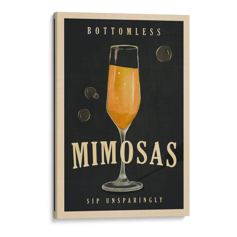 Bottomless Mimosas Art Deco Cocktail Bar Art - The Whiskey Ginger | Cuadro decorativo de Canvas Lab