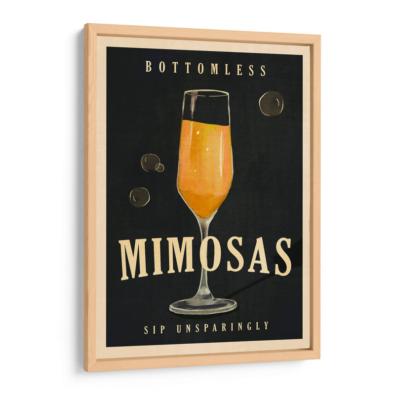 Bottomless Mimosas Art Deco Cocktail Bar Art - The Whiskey Ginger | Cuadro decorativo de Canvas Lab