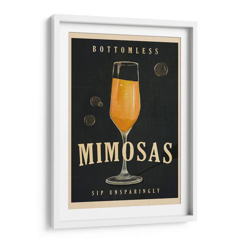 Bottomless Mimosas Art Deco Cocktail Bar Art - The Whiskey Ginger | Cuadro decorativo de Canvas Lab