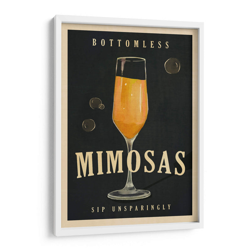 Bottomless Mimosas Art Deco Cocktail Bar Art - The Whiskey Ginger | Cuadro decorativo de Canvas Lab