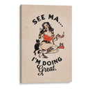 See Ma Poster Funny Vintage Pinup Girl a Cat - The Whiskey Ginger | Cuadro decorativo de Canvas Lab