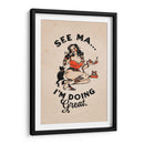 See Ma Poster Funny Vintage Pinup Girl a Cat - The Whiskey Ginger | Cuadro decorativo de Canvas Lab