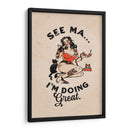 See Ma Poster Funny Vintage Pinup Girl a Cat - The Whiskey Ginger | Cuadro decorativo de Canvas Lab