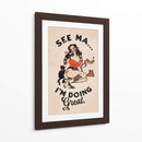 See Ma Poster Funny Vintage Pinup Girl a Cat - The Whiskey Ginger | Cuadro decorativo de Canvas Lab