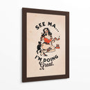 See Ma Poster Funny Vintage Pinup Girl a Cat - The Whiskey Ginger | Cuadro decorativo de Canvas Lab