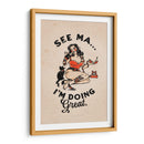 See Ma Poster Funny Vintage Pinup Girl a Cat - The Whiskey Ginger | Cuadro decorativo de Canvas Lab