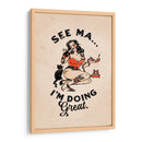 See Ma Poster Funny Vintage Pinup Girl a Cat - The Whiskey Ginger | Cuadro decorativo de Canvas Lab