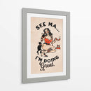 See Ma Poster Funny Vintage Pinup Girl a Cat - The Whiskey Ginger | Cuadro decorativo de Canvas Lab