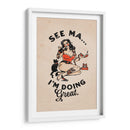See Ma Poster Funny Vintage Pinup Girl a Cat - The Whiskey Ginger | Cuadro decorativo de Canvas Lab