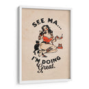 See Ma Poster Funny Vintage Pinup Girl a Cat - The Whiskey Ginger | Cuadro decorativo de Canvas Lab