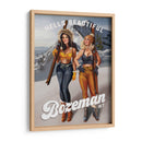 Hello Beautiful Bozeman Montana Ski Pinup Girls - The Whiskey Ginger | Cuadro decorativo de Canvas Lab