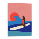 Chica en una tabla de surf - Rosi Feist | Cuadro decorativo de Canvas Lab