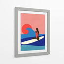 Chica en una tabla de surf - Rosi Feist | Cuadro decorativo de Canvas Lab