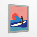Chica en una tabla de surf - Rosi Feist | Cuadro decorativo de Canvas Lab