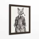 El zorro de estilo vintage - Mike Koubou | Cuadro decorativo de Canvas Lab