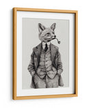El zorro de estilo vintage - Mike Koubou | Cuadro decorativo de Canvas Lab