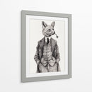 El zorro de estilo vintage - Mike Koubou | Cuadro decorativo de Canvas Lab