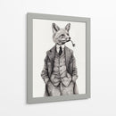 El zorro de estilo vintage - Mike Koubou | Cuadro decorativo de Canvas Lab