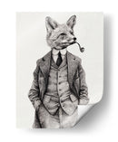 El zorro de estilo vintage - Mike Koubou | Cuadro decorativo de Canvas Lab