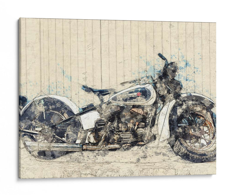 Harley vieja - Lembayung senja studio | Cuadro decorativo de Canvas Lab