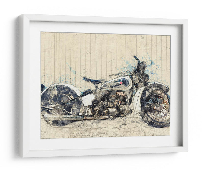 Harley vieja - Lembayung senja studio | Cuadro decorativo de Canvas Lab