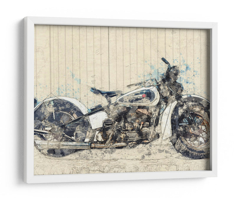 Harley vieja - Lembayung senja studio | Cuadro decorativo de Canvas Lab